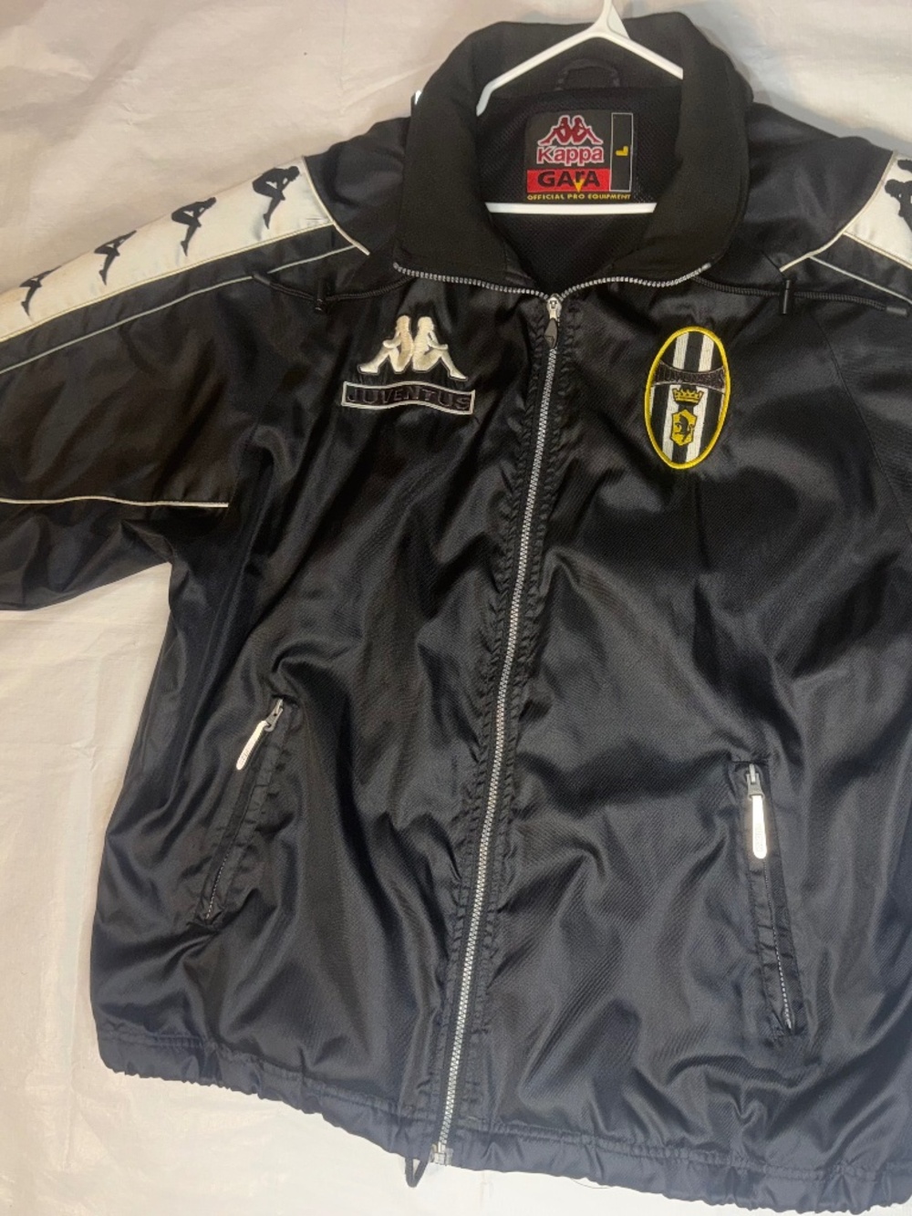 VTG Y2K Kappa Juventus Black Full Zip Track Jacket Size L Men’s